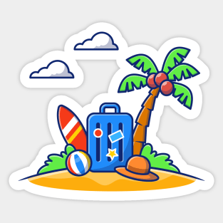 Summer Vacation Travel Sticker